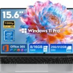 2026 Laptops Computer,15.6" Windows 11 Pro Laptop with Office 365 included,8GB RAM 256GB SSD,Intel Pentium Process,6H Battery,Mini HDMI,cam|Mic,Portable Thin Lap Top for College Student Business Work