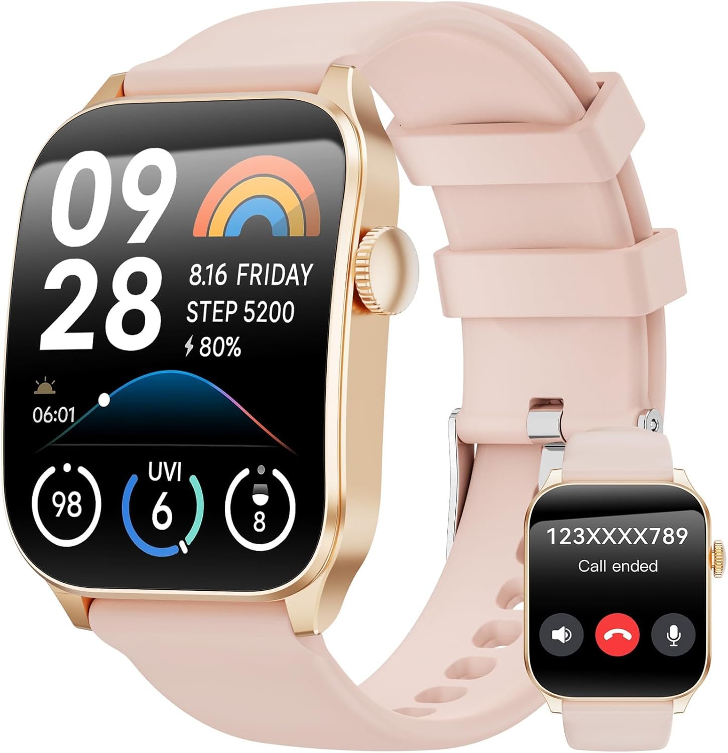 71sTE3N5HsL._AC_SL1500_.jpg Curve Smart Watch for Men Women, 1.91" Smartwatches with 120+ Sport Modes, Fitness Tracker with Bluetooth Call, Heart Rate, Waterproof Activity Tracker Smartwatch for iOS Android Phones - Image 1