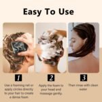Herbal Emberless Black Soap for Gray Reverse, Fo Ti Castor Oil for Darkening & Thickening, Men & Women Hair Growth Grey Cover He Shou Wu Shampoo Bar, Natural Polygonum Multiforum for Hair Loss - Image 7