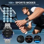 GPT Smart Watch for Men, Answer/Make Call, Fitness Tracker, IP67, 44mm | 1.19" AMOLED Display, 24/7 Heart Rate/Blood Oxygen/Blood Pressure/Sleep Monitor, 107 Sports Modes, Compatible Android iPhone - Image 4