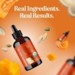 Maple Holistics Pumpkin Seed Oil Organic Certified - 100% Pure Organic Pumpkin Seed Oil for Hair and Anti Aging Face Oil - USDA Organic for Dry Hair and Volume - Virgin Cold Pressed & Unrefined (4oz) - Image 7
