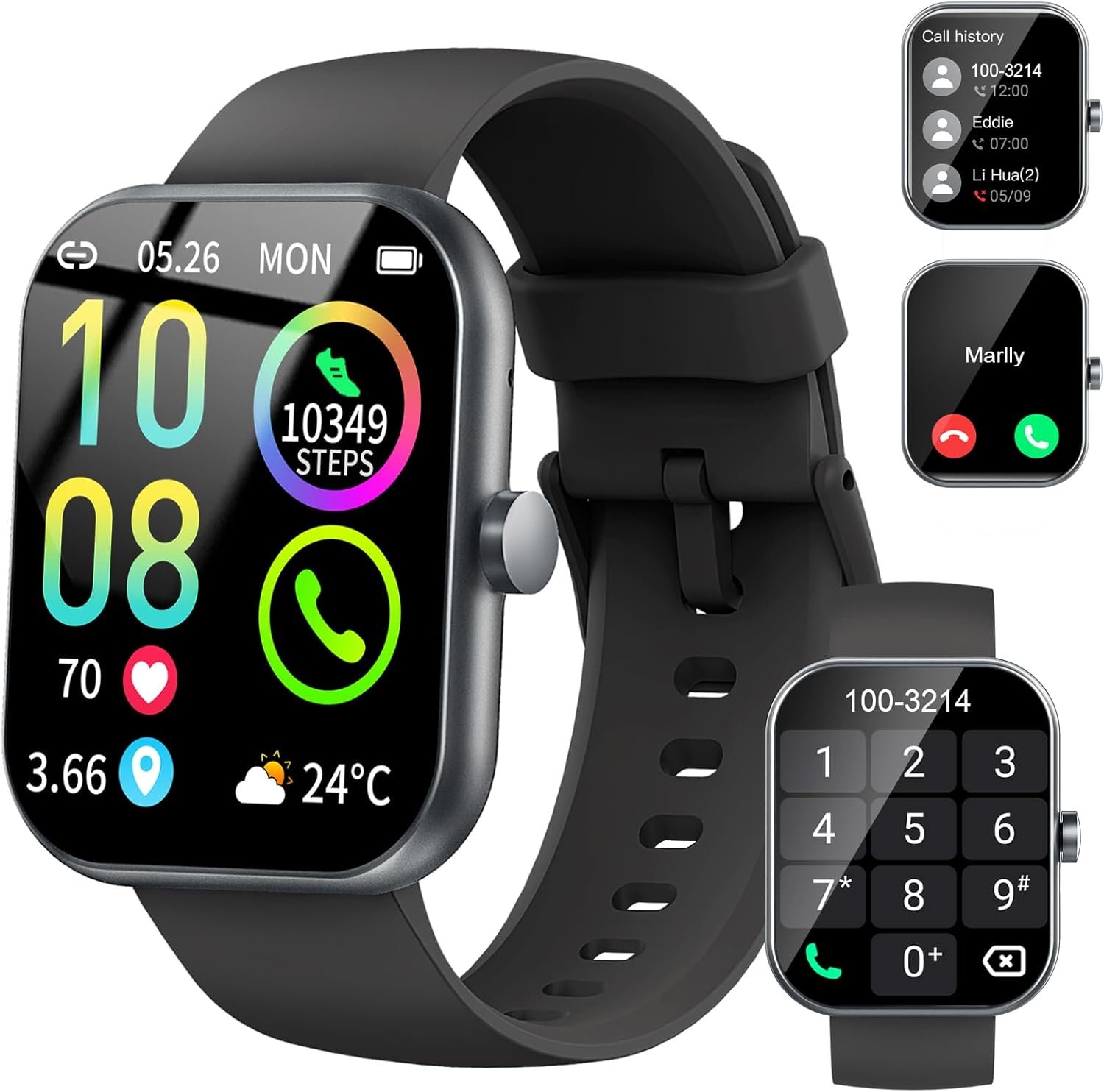 71y5m2CJLUL._AC_SL1500_.jpg Smart Watch (Answer/Make Calls), 1.96" HD New Smartatch for Men Women 2026 - Image 1