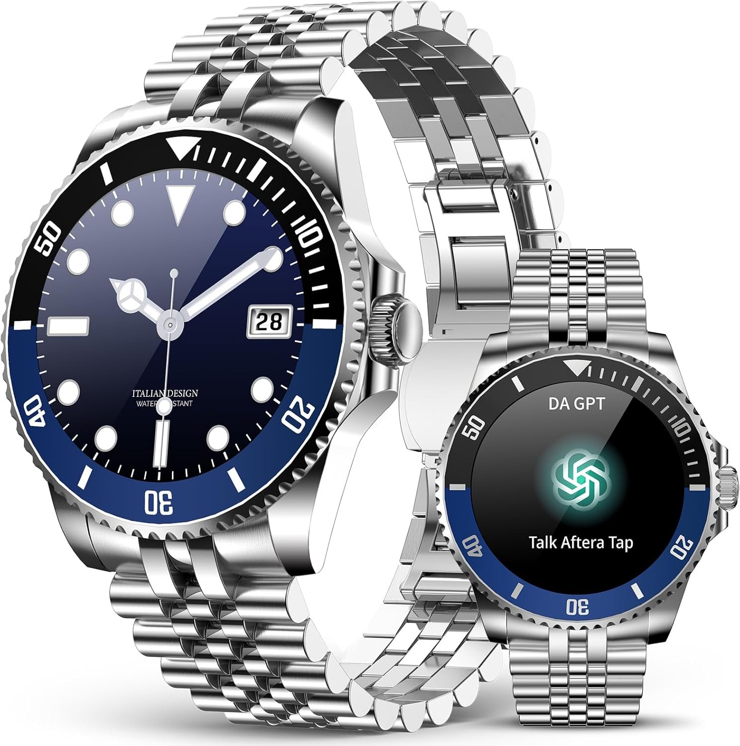 71zjGMEsVqL._AC_SL1500_.jpg GPT Smart Watch for Men, Answer/Make Call, Fitness Tracker, IP67, 44mm | 1.19" AMOLED Display, 24/7 Heart Rate/Blood Oxygen/Blood Pressure/Sleep Monitor, 107 Sports Modes, Compatible Android iPhone - Image 1