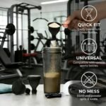 2Pack Protein Powder Container to go Portable Supplement Funnels for Filling Bottles with Protein Powder Compartment Pill Storage, Great for Workout, Travel, to-Go, Fitness - Image 3