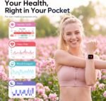Smart Watch for Women, Bluetooth Answer/Make Calls, 1.83"HD Screen, 2 Bands | IP67 Waterproof Fitness Tracker, Heart Rate/Sleep Monitor, DIY Dial, Multi-Sport Modes Pedometer, Smartwatch for iOS/Android - Image 3