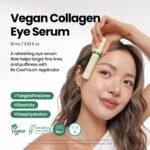 AXIS-Y Vegan Collagen Eye Serum with 2% Niacinamide, Peptides, 0.33 fl. oz. | Vegan Korean Eye Cream with Cooling Roller for Wrinkles, Fine Lines, Dark Circles, Puffiness & Deep Hydration - Image 2