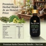 Herbal Hair Growth Oil for Healthy Hair & Scalp,Made in USA,2 fl oz | Rosemary, Moringa, Amla, Bhringaraj & More | With Biotin & Vitamin E | Organic Ingredients | Reduce Hair Fall & Thinning - Image 5