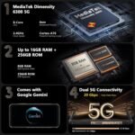 Ulefone Armor X16 Pro 5G Rugged Smartphone, 16GB+256GB MTK Dimensity 6300 Android 16, 64MP+25MP Main Camera, 10360mAh, 6.56" 120Hz Corning Gorilla Screen, IP68/69K Waterproof, Widevine L1 - Sand Dune - Image 2