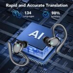 AI Translation Earbuds Real Time, 134 Languages Translator, 72H Playtime - Image 4