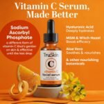 TruSkin Brightening Vitamin C Serum for Face with Hyaluronic Acid, 2 fl oz | Anti aging face serum with Vitamin E to improve the look of dark spots, fine lines, skin tone & support radiant-looking skin - Image 2