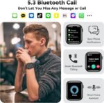 Smart Watch for Men Women(Answer/Make Call), 1.83" Fitness Watch with Heart Rate/Blood Pressure/Blood Oxygen, Pedometer, Sleep Tracker,120+ Sport Modes, IP68 Waterproof Fitness Tracker for Android iOS - Image 2