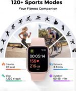 Smart Watch, Fitness Watch for Women Men with 24/7 Heart Rate/Blood Pressure Monitor,Pedometer, Sleep Tracker, 120+ Sport Modes, IP68 Waterproof Activity&Fitness Tracker Compatible with Android iPhone - Image 3