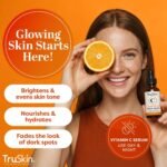 TruSkin Brightening Vitamin C Serum for Face with Hyaluronic Acid, 2 fl oz | Anti aging face serum with Vitamin E to improve the look of dark spots, fine lines, skin tone & support radiant-looking skin - Image 3