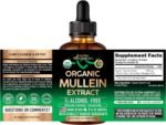 Mullein Drops for Lungs - USDA Organic Mullein Leaf Extract Liquid - 2 oz | Respiratory Health Support for Women & Men - Lung & Bronchial Cleanse for Smokers - As Tincture, Tea, Pills - Image 2