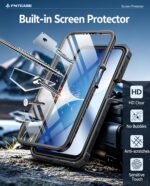 FNTCASE for Samsung Galaxy A17-5G Phone Case with Built-in Screen Protector | Rugged Kickstand, 20FT Military-Grade Drop Protection, Matte Textured, Heavy Duty Shockproof TPU Protective Cover - Image 4