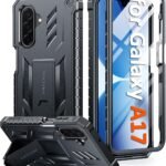 FNTCASE for Samsung Galaxy A17-5G Phone Case with Built-in Screen Protector | Rugged Kickstand, 20FT Military-Grade Drop Protection, Matte Textured, Heavy Duty Shockproof TPU Protective Cover