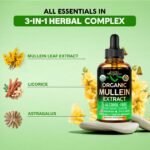 Mullein Drops for Lungs - USDA Organic Mullein Leaf Extract Liquid - 2 oz | Respiratory Health Support for Women & Men - Lung & Bronchial Cleanse for Smokers - As Tincture, Tea, Pills - Image 6