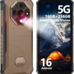 Ulefone Armor X16 Pro 5G Rugged Smartphone, 16GB+256GB MTK Dimensity 6300 Android 16, 64MP+25MP Main Camera, 10360mAh, 6.56" 120Hz Corning Gorilla Screen, IP68/69K Waterproof, Widevine L1 - Sand Dune