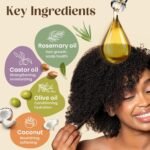 Rosemary & Castor Hair Growth Oil + Scalp Massager Set - Image 3