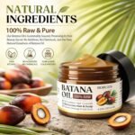 Raw Batana Oil for Hair Growth – 100% Pure Unrefined from Honduras | Natural Cold-Pressed Batana Oil Paste, Hair Growth Oil Promotes Hair Thickness, Nourishes Damaged Hair, Prevents Loss - Image 3