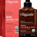 Cliganic Organic Jojoba Oil, 100% Pure Cold Pressed for Face & Hair, 8oz