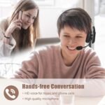 Trucker Bluetooth Headset V5.0, Wireless Headset with Noise Canceling&Mute Microphone for Cell Phones, On Ear Bluetooth Headphone for Computer, Zoom Meetings, Skype, Home Office - Image 7