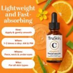 TruSkin Brightening Vitamin C Serum for Face with Hyaluronic Acid, 2 fl oz | Anti aging face serum with Vitamin E to improve the look of dark spots, fine lines, skin tone & support radiant-looking skin - Image 5