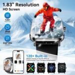 Smart Watch for Men Women, 1.83" HD Touch Screen with Bluetooth Call, IP68 Waterproof, 140+ Sport Modes, Fitness Tracker with Heart Rate & Sleep Monitor, Pedometer, Compatible with Android iPhone - Image 2