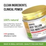 Beef Tallow for Skin and Face - Grass Fed Tallow and Honey Balm, All Natural Skin Care Moisturizer with Hyaluronic Acid - Day & Night Beef Tallow Face Cream for Dry, Sensitive Skin, Glass Jar 2.25 oz - Image 7