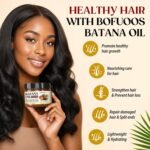 Raw Batana Oil for Hair Growth – 100% Pure Unrefined from Honduras | Natural Cold-Pressed Batana Oil Paste, Hair Growth Oil Promotes Hair Thickness, Nourishes Damaged Hair, Prevents Loss - Image 2
