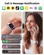 Smart Watch, Fitness Watch for Women Men with 24/7 Heart Rate/Blood Pressure Monitor,Pedometer, Sleep Tracker, 120+ Sport Modes, IP68 Waterproof Activity&Fitness Tracker Compatible with Android iPhone - Image 4