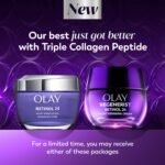 Olay Retinol Night Cream for Women, MAX, Anti-Aging Face Mousturizer, Fragrance-Free, Non Greasy - Anti-Wrinkle, Smooth Fine Lines, Hydrating Skin Care - Triple Collagen Cream, Niacinamide, 1.7oz - Image 10