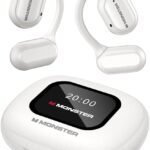Monster Open Ear Bluetooth Earbuds, ENC Noise Canceling Headphones,White