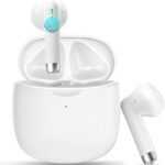 Wireless Earbuds, Bluetooth 5.4 Headphones in Ear with 4 Noise Cancelling Mic, Earbuds Stereo Bass, IP7 Waterproof Sports Wireless Earphones, 36H Playtime USB C Charging Buds White for Android iOS