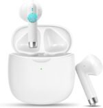 Wireless Earbuds, Bluetooth 5.4 Headphones in Ear with 4 Noise Cancelling Mic, Earbuds Stereo Bass, IP7 Waterproof Sports Wireless Earphones, 36H Playtime USB C Charging Buds White for Android iOS