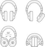 Audio-Technica ATH-M40x Professional Studio Monitor Headphone, Black, with Cutting Edge Engineering, 90 Degree Swiveling Earcups, Pro-Grade Earpads/Headband, Detachable Cables Included - Image 8