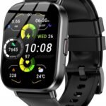 Smart Watch for Men Women, 2.01" HD Fitness Trackers with Heart Rate and Sleep Monitor, Bluetooth Calls & Notifications, 120+ Sport Modes, IP67 Waterproof, Compatible with Android & iOS, Black