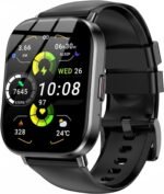 Smart Watch for Men Women, 2.01" HD Fitness Trackers with Heart Rate and Sleep Monitor, Bluetooth Calls & Notifications, 120+ Sport Modes, IP67 Waterproof, Compatible with Android & iOS, Black