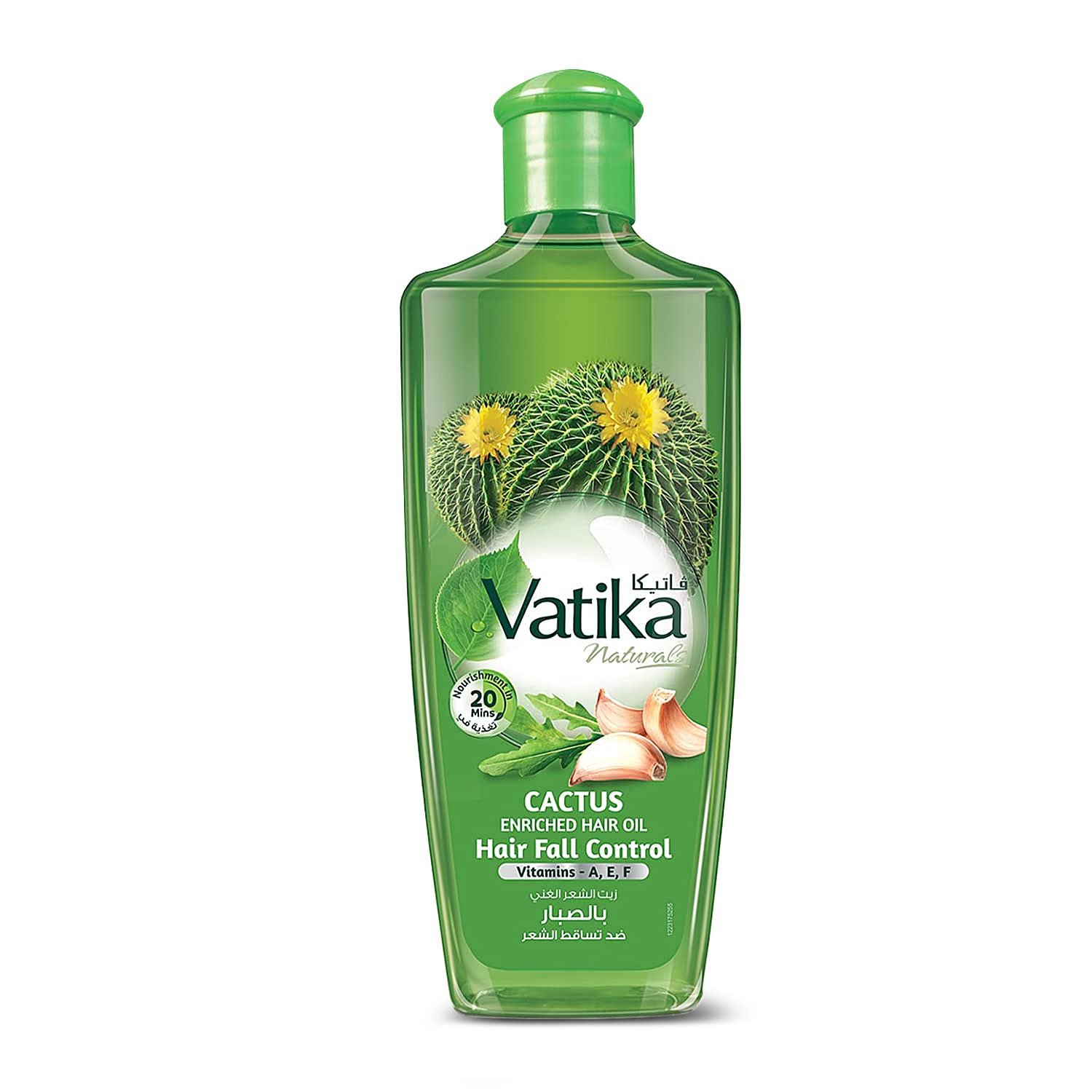 6125nR0MwsL._SL1500_.jpg Vatika Naturals Hair Oil - Enriched Formula HaIr Fall Control, 300ml Cactus - Image 1