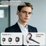 Bluetooth Headset for Trucker Single Ear Comfort Wireless Earbuds for Work - Image 4
