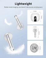 XIAOWTEK Wireless Earbuds, 2026 Bluetooth 5.4 Headphones Bass Stereo Ear Buds with Noise Cancelling Mic, LED Display in Ear Earphones 50H Playtime Ear Buds, IP7 Waterproof for Laptop Pad Phones White - Image 6