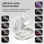 Monster Open Ear Bluetooth Earbuds, ENC Noise Canceling Headphones,White - Image 4