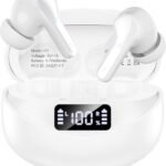 Wireless Earbuds, Bluetooth 5.4 Headphones HIFI Stereo/Crystal clear, White