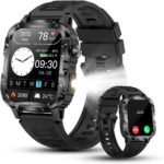 Military Smart Watch for Men, 30+ Day Battery Life, Bluetooth Call Black