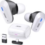 AOC Wireless Gaming Earbuds for PS5 PC Switch, 2.4GHz USB-C Dongle ACT3512