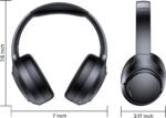 Hybrid Active Noise Cancelling Bluetooth 6.0 Headphones 120H Long Playtime, 6 ENC Mic, Over Ear Headphones Wireless, Hi-Res Audio, Memory Foam Earcup, Transparency Mode ANC Headphone for Travel Office - Image 8