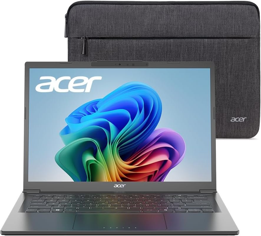 61kp09SeFyL._AC_SL1000_.jpg Acer Aspire 14 AI Copilot+ PC - Intel Core Ultra 5 226V & 14” WUXGA Touch - NPU: Up to 40 Tops - GPU: Up to 53 Tops | Intel Arc 130V | 16GB LPDDR5X | 1TB Gen 4 SSD | Wi-Fi 6E | A14-52MT-59DP - Image 1
