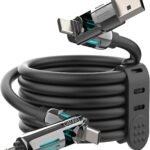 MFish 240W 4-in-1 Fast Charging Cable, Black, 3.3FT