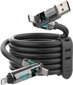 MFish 240W 4-in-1 Fast Charging Cable, Black, 3.3FT
