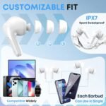 Wireless Earbuds, Bluetooth 5.4 Headphones HIFI Stereo/Crystal clear, White - Image 4